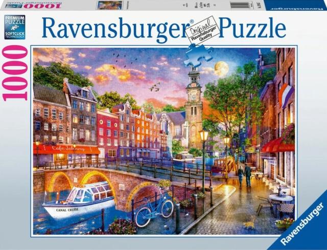 Ravensburger puzzle 1000 pièces - Sunset over Amsterdam