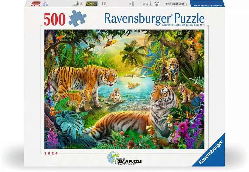 Ravensburger puzzle 500 pièces - Tigres dans l'oasis