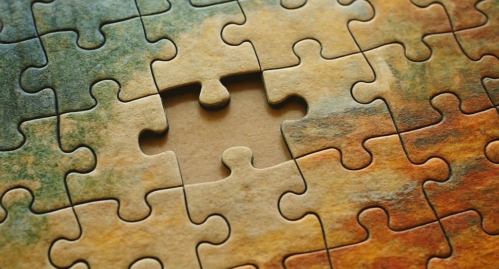 Puzzle avec une pièce manquante