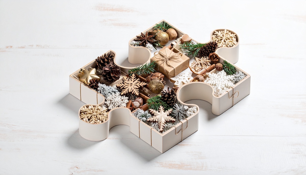 Banner pièce de puzzle Noël