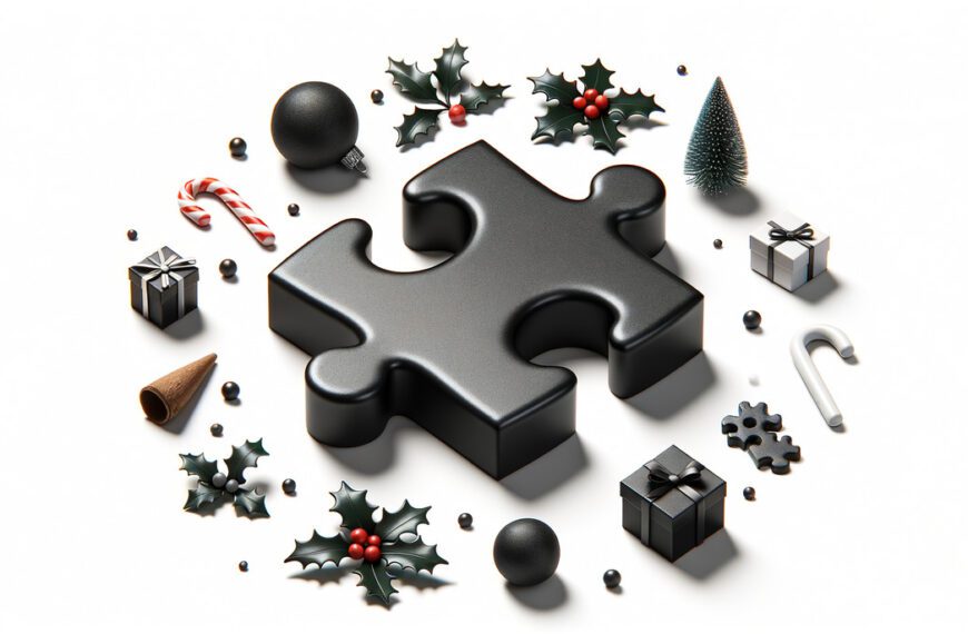 Banner de Noël avec une pièce de puzzle