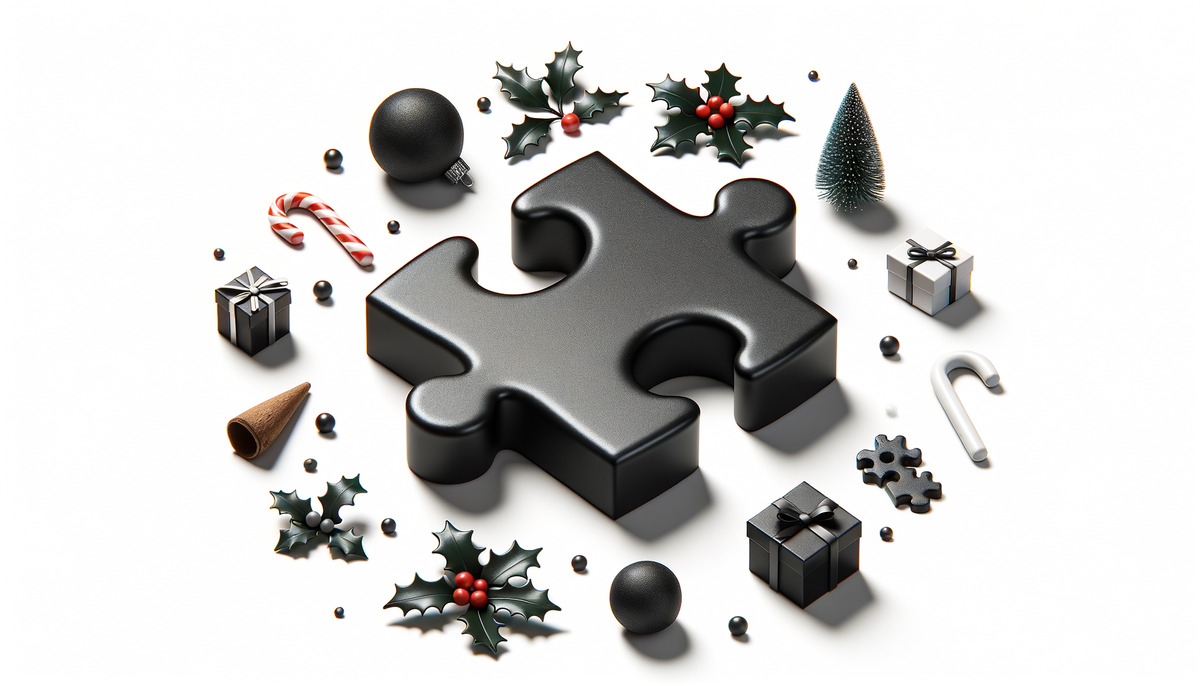 Banner de Noël avec une pièce de puzzle
