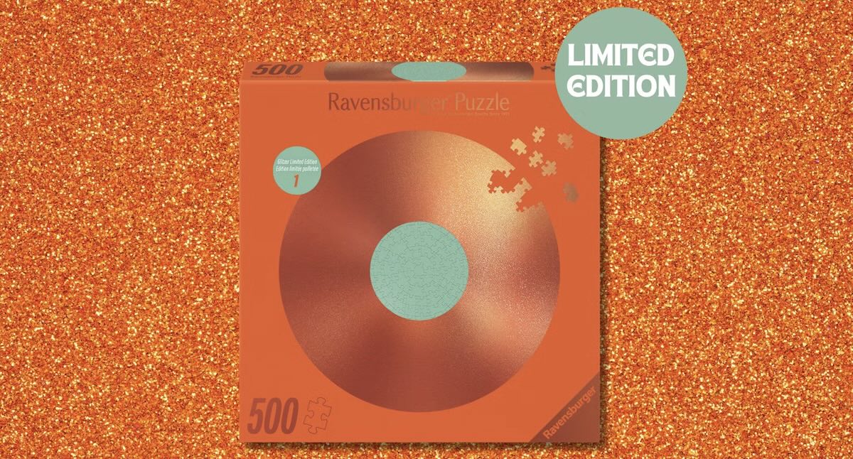 Orange Glitter Round 500 pièce puzzle
