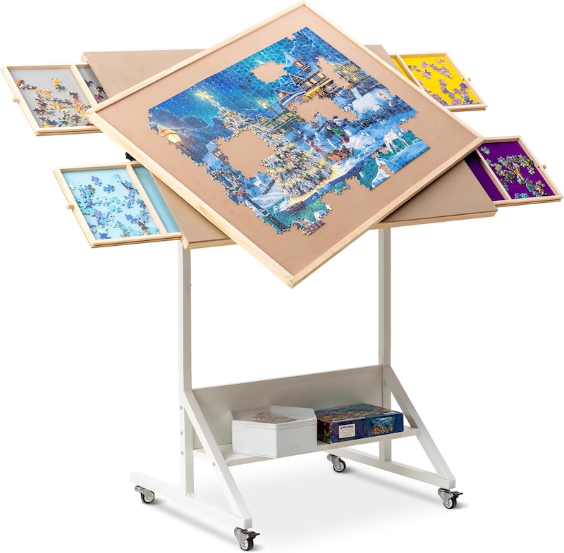Becko US - Table de puzzle rotative pour 1500 pièces
