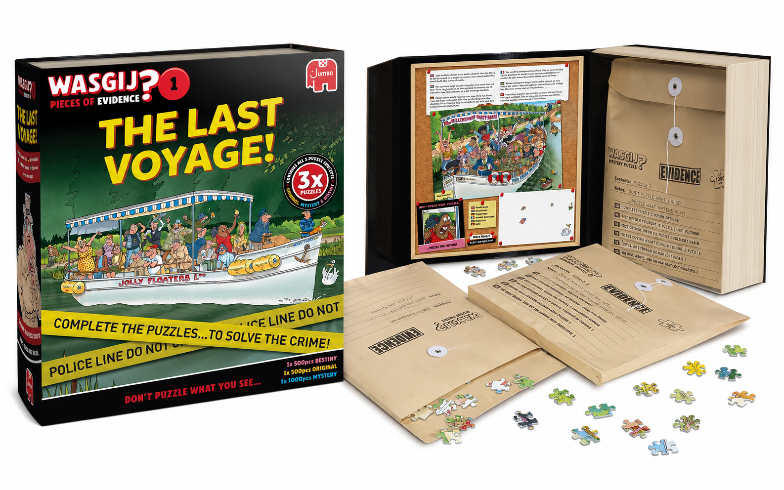 Coffret puzzle enquête Wasgij Pieces of Evidence